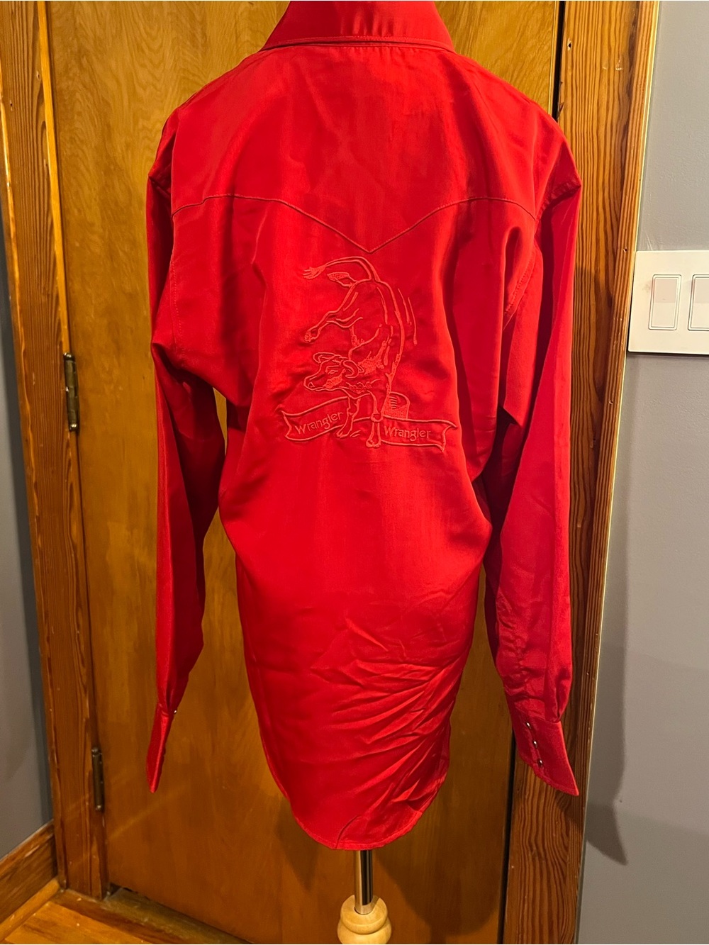 Wrangler Vibrant Red Western Snap-Front Shirt